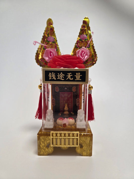 迷你地主公公神檯可愛擺件