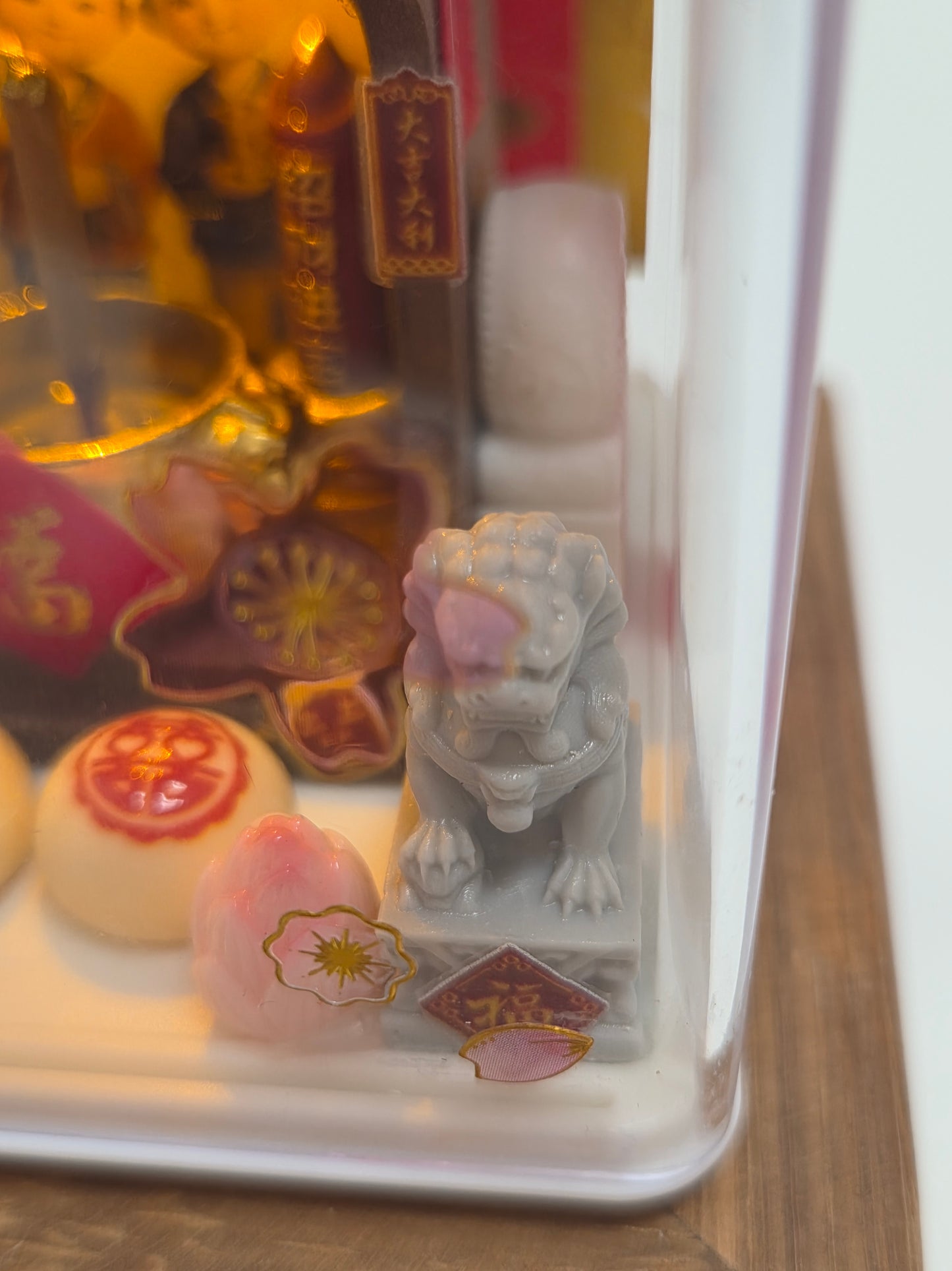 和合二仙帶LED燈迷你神檯(USB供電)