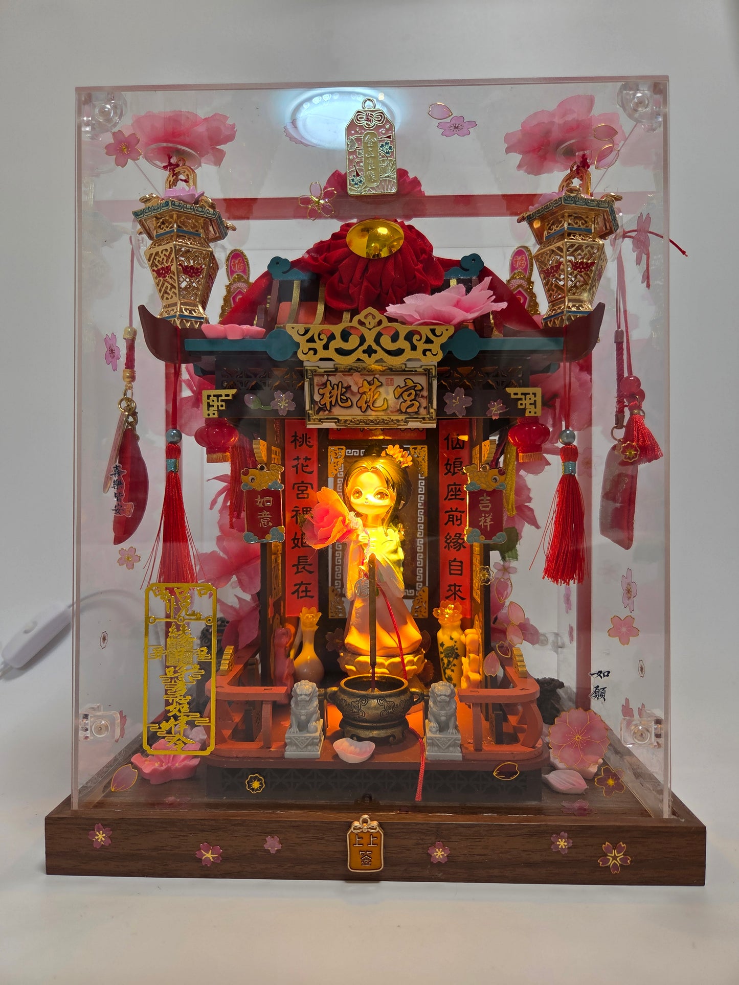桃花仙娘迷你神龕USB供燈