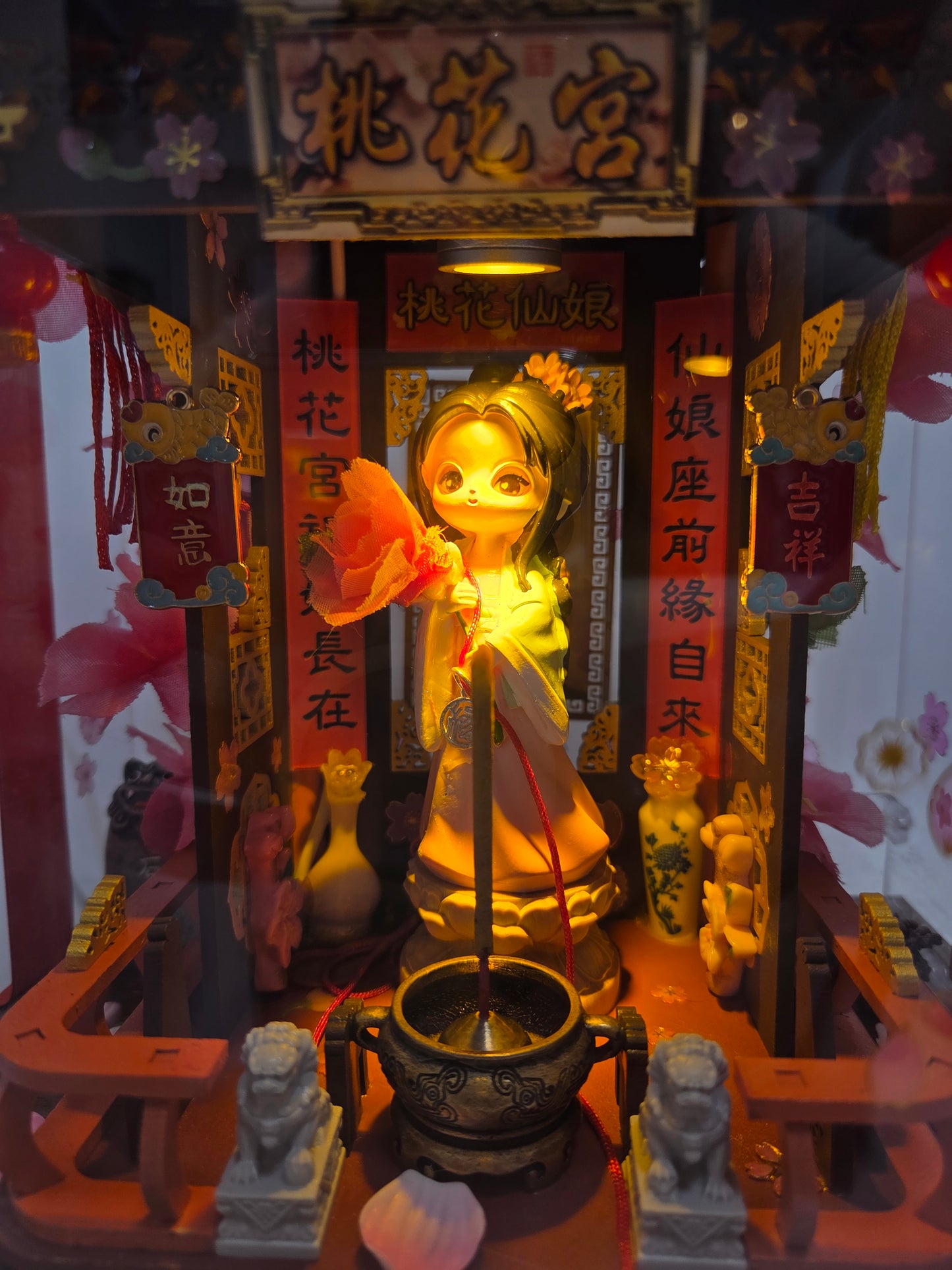 桃花仙娘迷你神龕USB供燈
